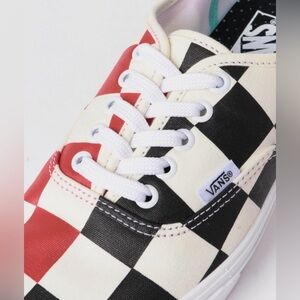 Vans Comfy Sole Red and Black Checkered Sneakers | Size 12